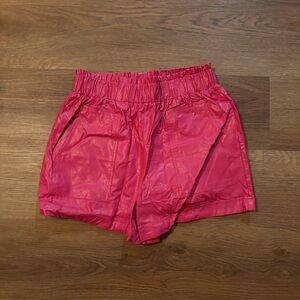 Glam Hot Pink Vegan Leather shorts - NWT M
